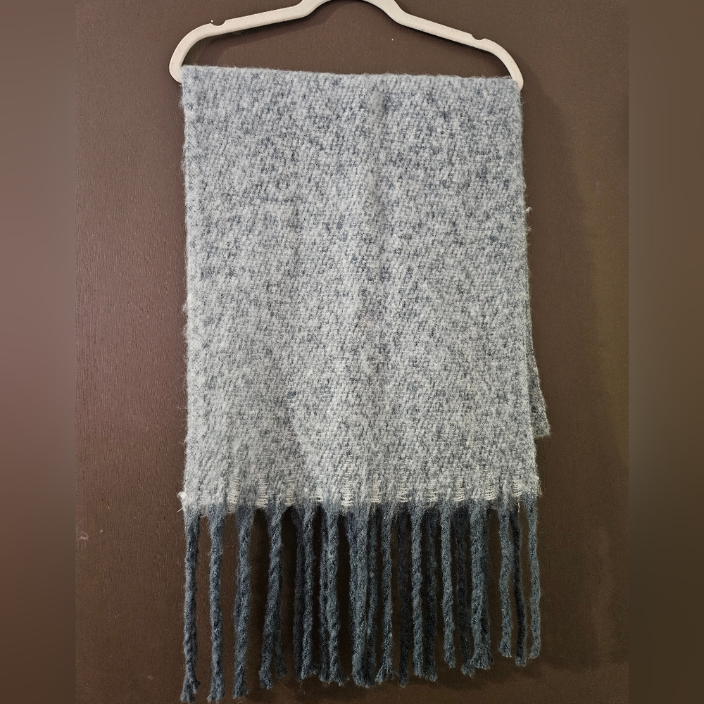 a.n.a. Blue Fringe Scarf